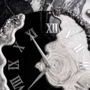 Sapphire Gold Geode Clock